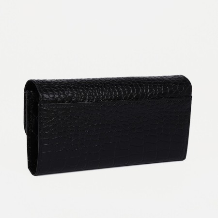 Women's wallet on magnets, black color-1