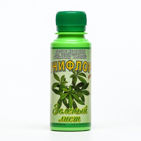 Mineral fertilizer "Uniflor Green Leaf", bottle, 0.1 liters