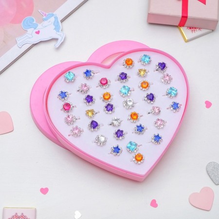 Children's ring "chosen" ice floes, color mix in silver-1