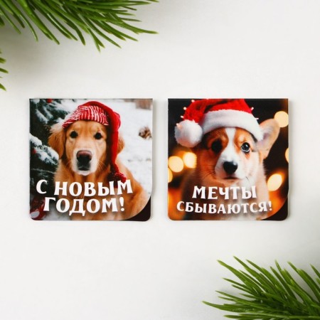 New Year. Bookmarks for books Magnetic 2 pcs on the “Dreams Substitute” substrate ”-2