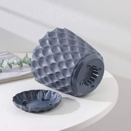 Pot for flowers with a pallet "Wave", 1.4 l, d = 14.5 cm, color gray color-4