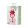 Vibrocolor with a tail Jos Nick, silicone, red, 13.5 cm