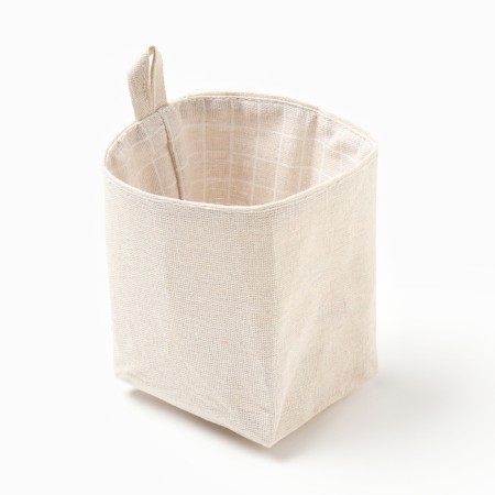 Tekstil. Basket Ethel "Home", beige color, 10x12 cm, 50%HL, 50%p/e