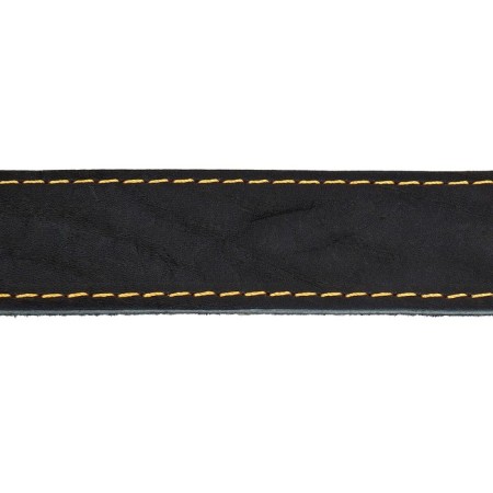 Leather collar on synthetic winterizer, 70 x 3.5 cm, Osh 45-60 cm, black-4