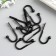 Metal hook "with a ball" black 4.9x2.5 cm