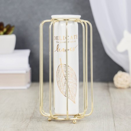 VAZA Ceramics HEAR "Gaudi" cylinder, 10x18.5 cm, white