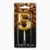 Candle for the cake, number "5", gold, 4 x 10 cm.