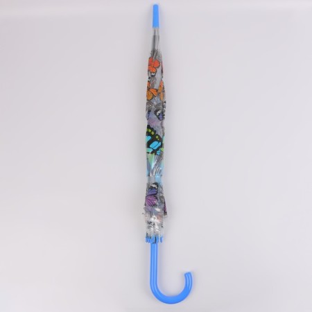 Umbrella - semi -automatic cane "butterflies", 8 knitting needles, r = 43 cm, Mix drawing-9