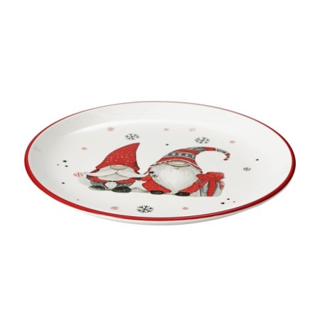 Plate of the Dolyana "Christmas Gnomiks", d = 25.5 cm, white color-1