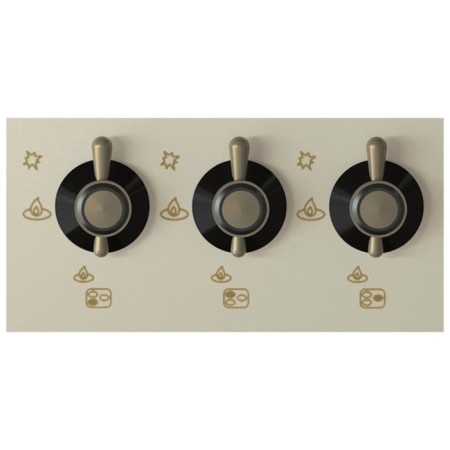 The hock surface Lex GVG 431c IV, gas, 3 burners, beige glass/bronze-1