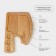 Defense board for feeding and serving Adelica "ax", 30 × 21 × 1.8 cm, array of birch