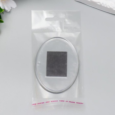 Harvesting of an acrylic magnet 85x60 mm is a transparent oval (set 2 parts+package)-3