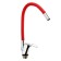 Kitchen mixer Zein Z2113, single -leaf, flexible spout, 40 mm cartridge, red/chrome