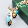 Browler Metal with carbine, enamel, rhinestones "Blue moped"