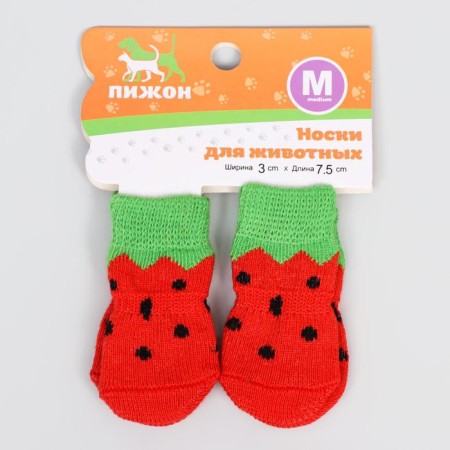 Noskes non -slip "strawberries", m (3/4 * 7 cm), set 4 pcs-1