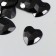 Decor for creativity plastic "Rhinestones Heart. Midnight" set 30 pcs 2.5x2.5 cm