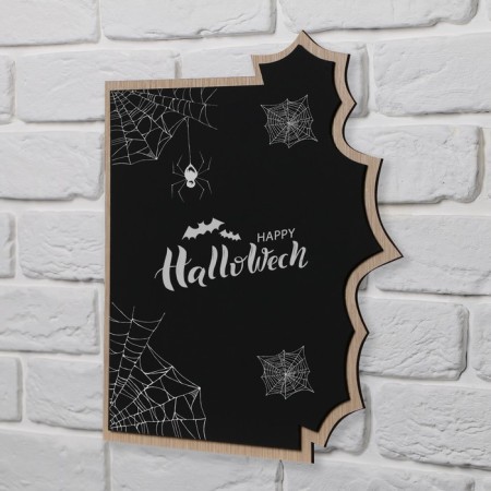The decor is wall, the board coated on Halloween "Trick or Treat".-2