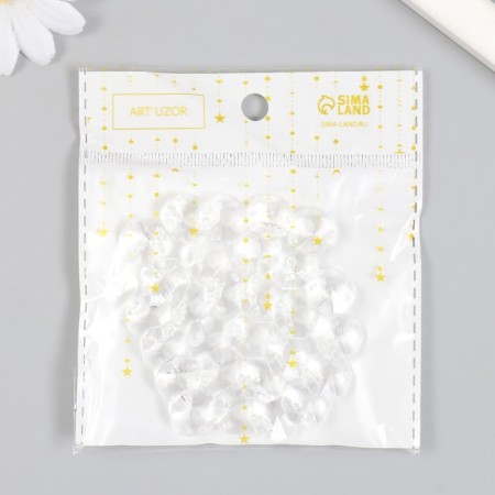 Set of decor for creativity Plastic "Binogrannik-Crystal" set 20 grams 0.7x1.4x1.4 cm-3