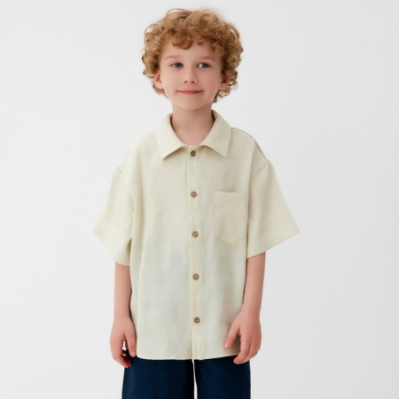 Board for the boy KAFTAN LINEN, p. 32 (110-116), milk-1