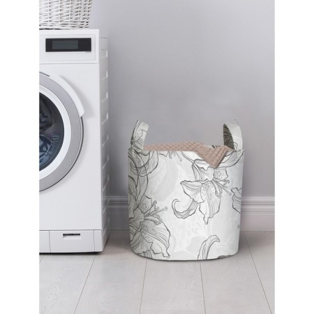 Basket for storing things "Flower pattern with a pencil", size 35x35 cm
