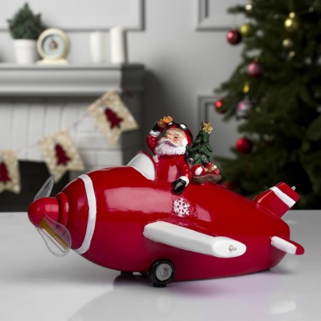 LED figure "Airplane" 23 × 13.5 × 22 cm, polystone, AAAX3 batteries (not in the kit), USB, glow of multi-3