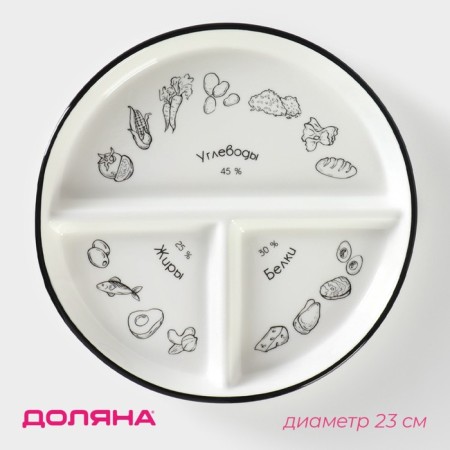 Porcelain plate for proper power supply, D = 23 cm