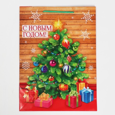 Package New Year's laminated “Family circle”, L 28 x 38 x 9 cm, New Year-6