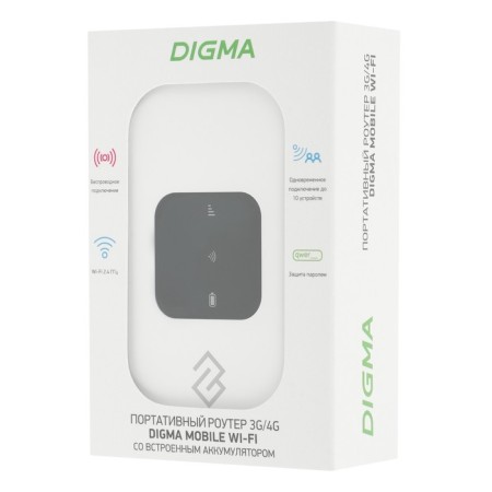 Modem 3G/4G Digma Mobile Wi-Fi DMW1880 Micro USB Wi-Fi Firewall +Router external white-9