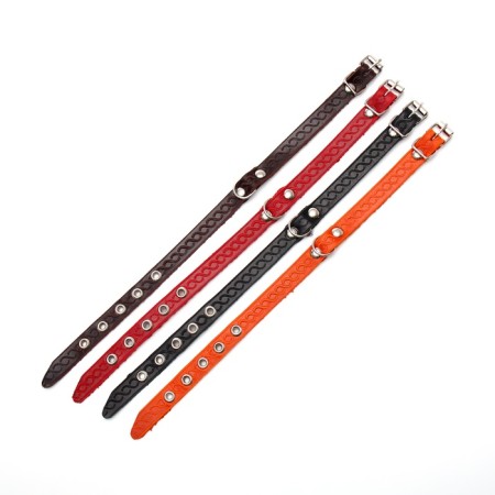 Collar of a single-layer leather unsyted, 1.2 cm, Osh 20-26 cm, mix of colors and types-6