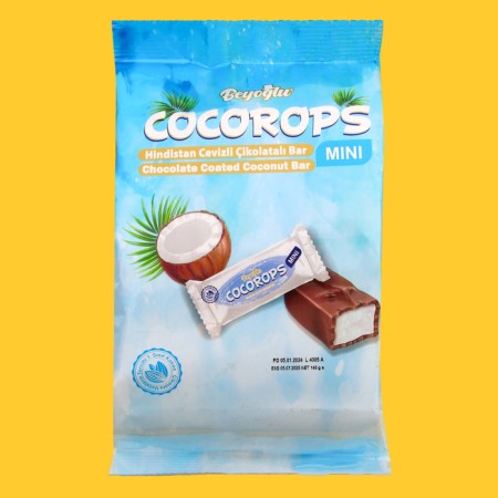 Chocolate bar "Cocorops", mini, with coconut, 140 g