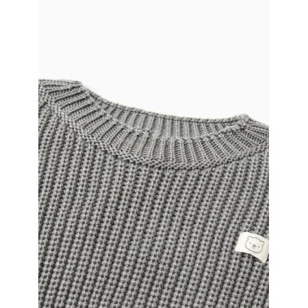 Jumper knitted baby I, height 86-92 cm, gray-4