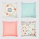 A set of decorative pillowcases "Flowers" - 4 pcs, 40x40 cm, velor