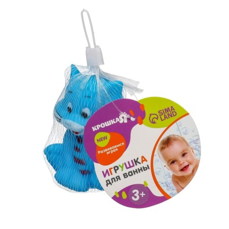 Rubber toy for the bathtub "cat", with a squeak, 1 pc, color mix, crumb I-8