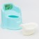 Children's pot with a high back Protect Me, color blue cloud