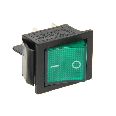 Clivant switch Rexant RWB-502, 250 V, 16A (4C), On-OFF, Green, with backlight