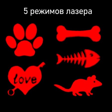 Laser pointer for animals, 5 pictures, 100 mAh, range up to 8 m, red beam, usb-4