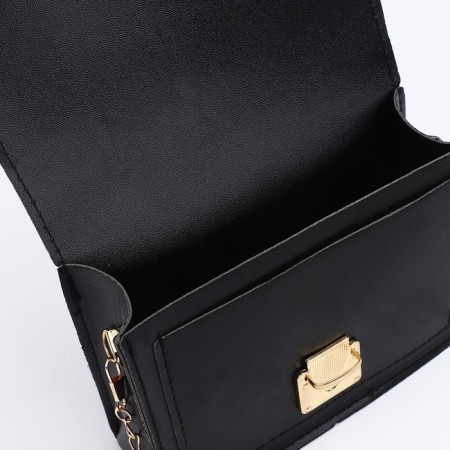 Bag Messenger Children's on fasteners, external pocket, black color-2