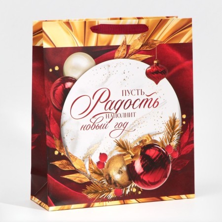 Package laminated vertical “joy next to you”, m 26 x 30 x 9 cm, new year