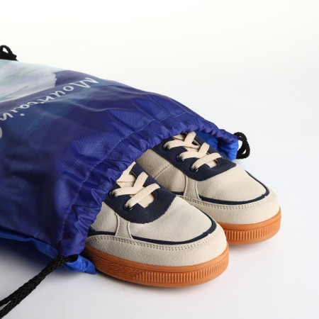 Bag for shoes on the lace, blue color-3