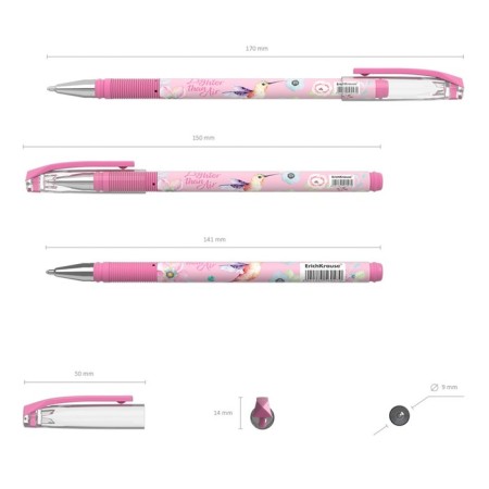 Ballic handle Erichkrause Colortouch Colibri, node 0.7 mm, flu, blue ink blue-2