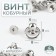The holster screw d = 6/8 × 9 mm, with a ring d = 10 mm, 4 pcs, silver color