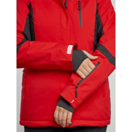 Ski jacket female, size 42, red color-3
