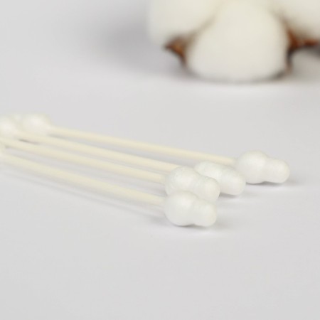 Children's cotton sticks Mama Lubby, C limiter, 100 pcs.-1
