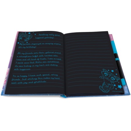 Notepad for Girls Nebulous Stars Nebulia, on an elastic band, with a ballpoint pen-3