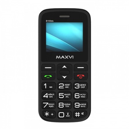 Cell phone MAXVI B100DS, 1.77 ", 1.3MP, Microsd, 2SIM, FM, SOS, Dok. Station, 1000 Mam, Black-6