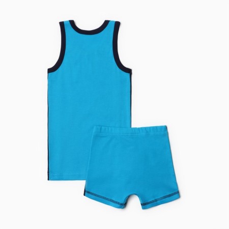 Set for a boy (T-shirt, panties), dark blue color, height 128 cm-3