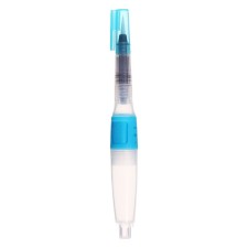 Synthetic brush, with a reservoir, with a color holder