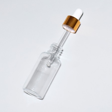 A bottle for storage, with a pipette, 30 ml, gold/white color-3