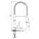 ACCOONA A44126 kitchen mixer, single -leaf, flexible spout, 2 modes, high, chrome