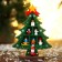 New Year's souvenir "Christmas tree with cells for gifts", 14.5 × 19.5 cm, green